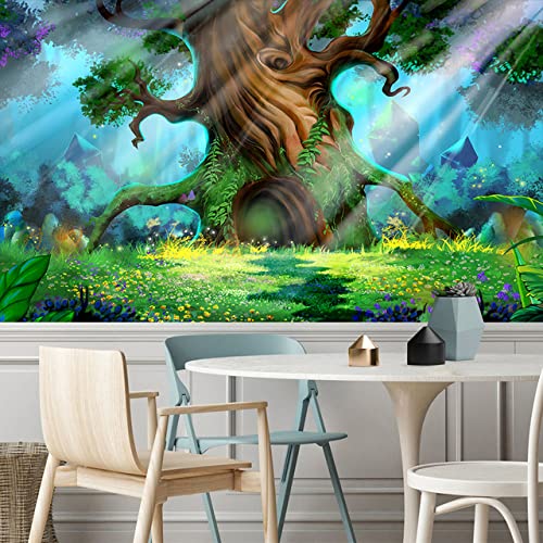 Tapisserie champignon forêt conte de fées tenture murale hippie nature gt078