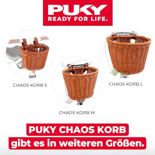 PUKY Chaos Korb S Braun | Flexibler Kinder Lenkerkorb | Handmade | Passend für Wutsch, Fitsch, PUKYmoto & Ceety | Stilvoll & Praktisch | Einfach zu befestigen | Robust & Wetterfest | Umweltfreundlich