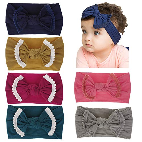 Baby Nylon Head Wrap and Chiffon Big Flower HeadBand for Baby Girls (Multicolor-zq09)