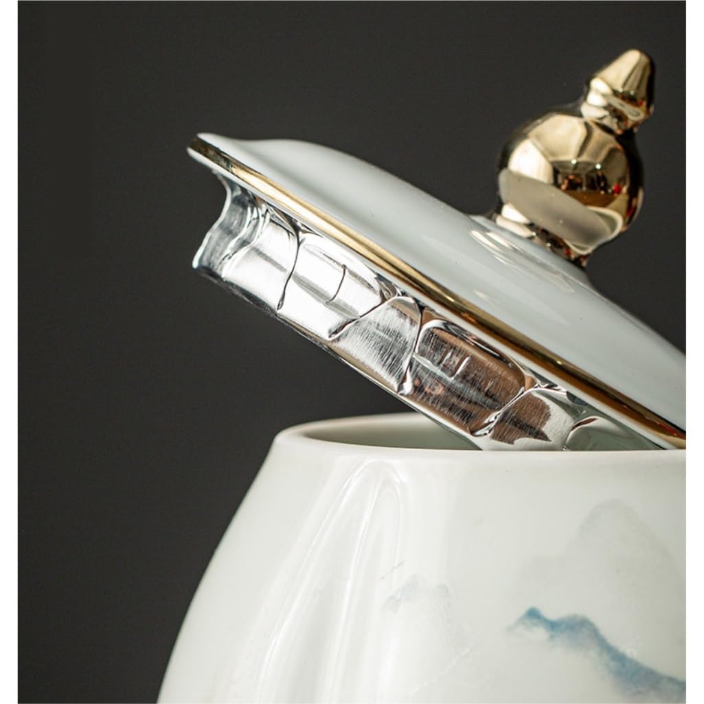 Contenitori per Dispensa Barattolo di stoccaggio for alimenti sigillato in stile cinese creativo, barattolo for tè, caffè, noci, barattolo sigillato for alimenti da cucina Contenitori in Ceramica per