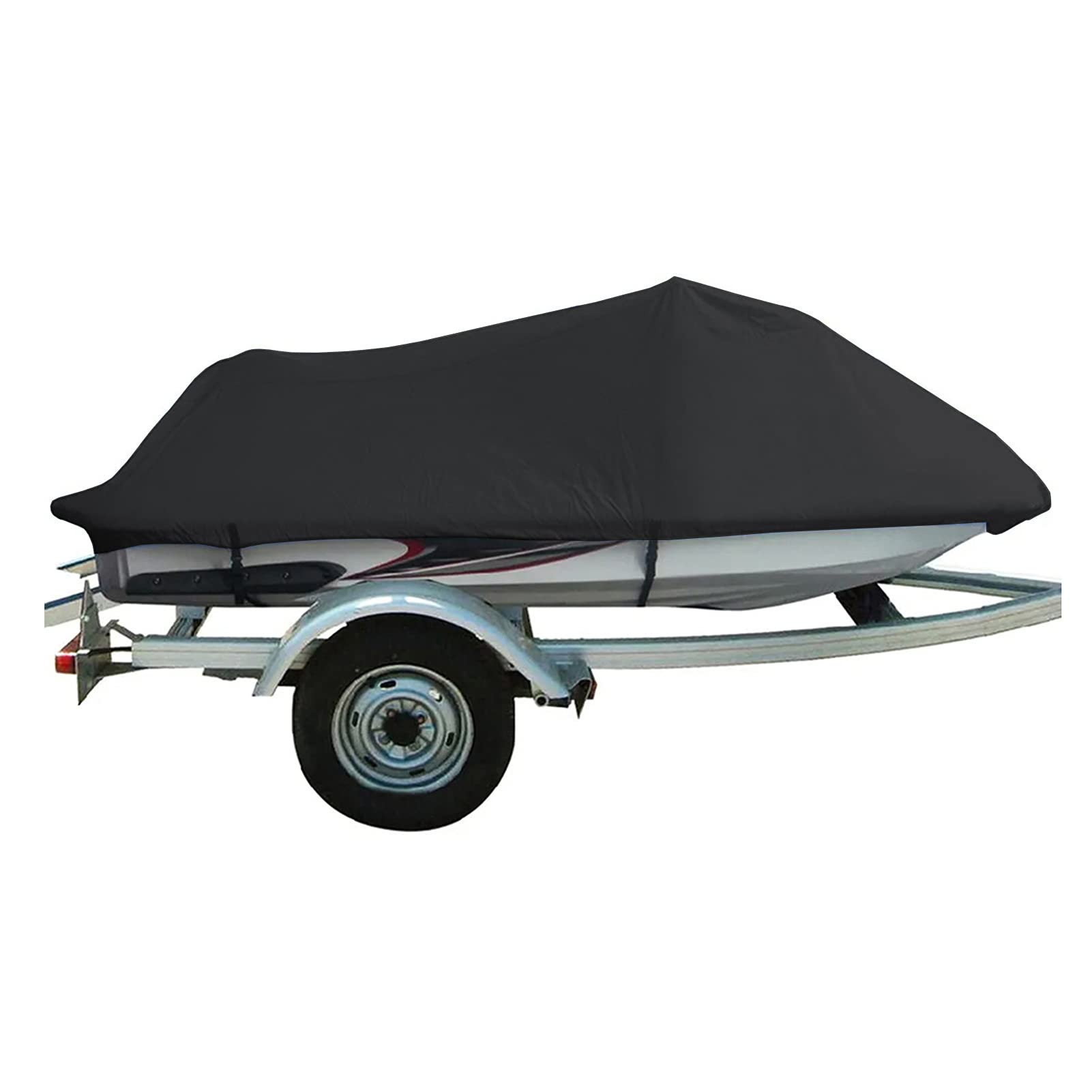 LDIW Housse Jet Ski Bateau Jet Ski Housse Imperméable Durable Anti Poussière Résistants Aux UV Bateau À Moteur Housse De Protection Tous Temps,Noir