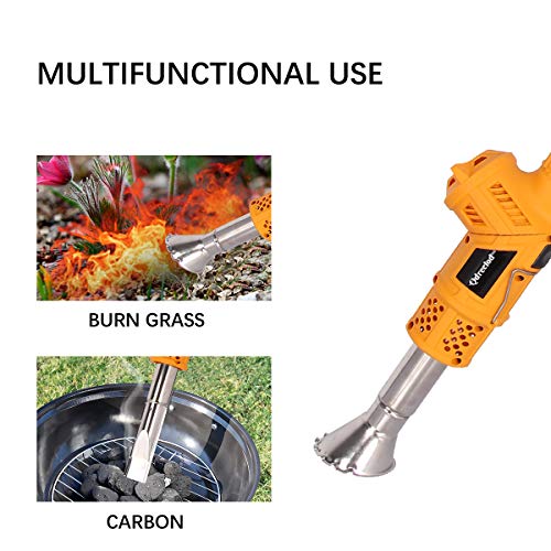 Wodesid Electric Weed Burner 2000W, 5-in-1 Function Lawnmower Weeder, Thermal Weeding Stick, Barbecue Igniter, Up to 1202℉, 1.8M Cable, 5 Nozzles Garden Tools