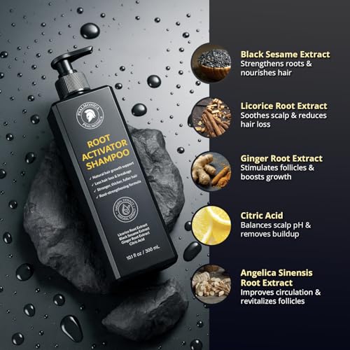 Image of Root Activator Shampoo for Men: Made In USA - Hair Growth Shampoo for Hair Loss and Thinning Hair - Hair Loss RegrowthTreatments for Women Men (Refreshing Scent)