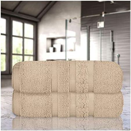FAIRWAYUK Towels - Premium Bath Sheet Towels 2 Pack - 80x140cm - Ultra Soft 100% Egyptian Cotton, Highly Absorbent Quick Dry Extra Large Bath Sheets, Hotel Quality Towels, White