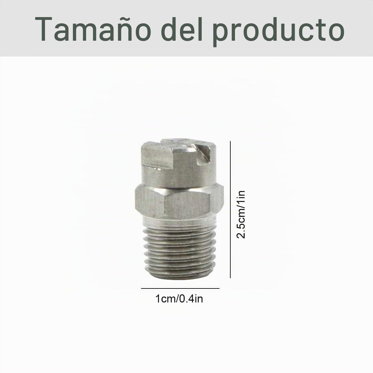 Boquilla Pulverización Alta Presión Punta - Ventilador Limpiador Piezas Pulverizador Conexión Accesorio de Acero Inoxidable 65 Grados Orificio 1,3mm Conexión Rosca 1/4 '', 4 Pcs