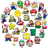 30Pcs Cartoon Game Shoe Charms for Clog Sandals Bracelets Decoration, Cute Charms for Party