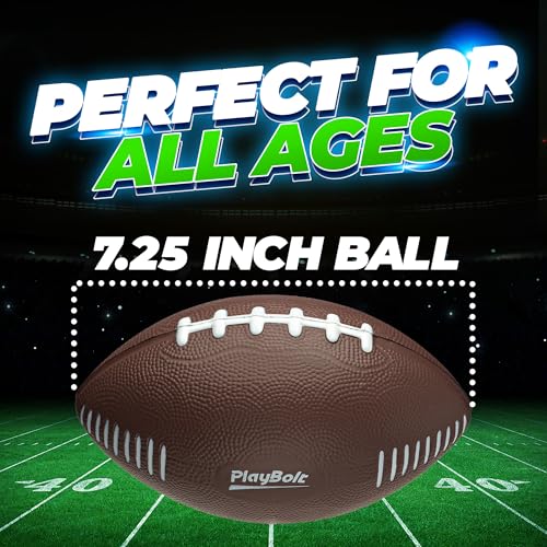 Image of 7.25 inch Mini Foam Football for Kids & Toddlers - Easy Grip Small Youth Sports Ball - Soft Foam Footballs for Little Hands Sports Play - Toy Gifts for Boys & Girls