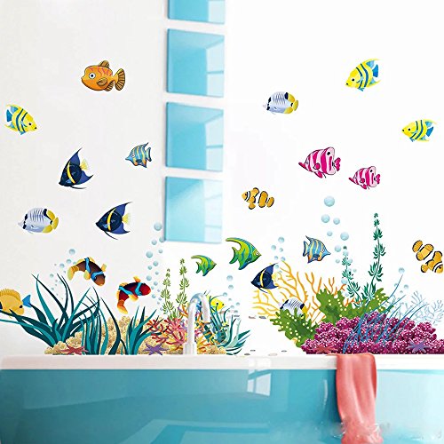 Animal Wall Sticker Fun Animals for Kids Rooms Removable Wall Stickers Home Decor Stickers for Children's Room Nursery (Ocean)