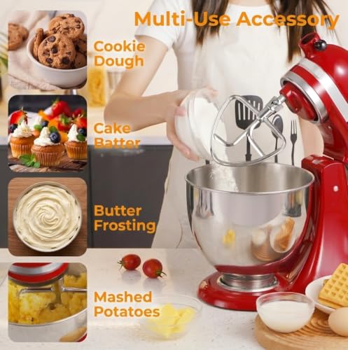 FavorKit Stainless Steel Flat Beater for KitchenAid Tilt-Head Mixers | Polished Paddle Attachment for 4.5-5 Quart Tilt-Head Mixers,Premium K45B Replacement,Dishwasher Safe Pastry Blade Accessory - image 5