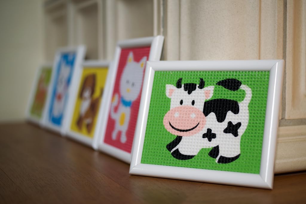 Vervaco Kit tapisserie Une vache, Couleurs Variées, ca. 16 x 12,5 cm, Design #3