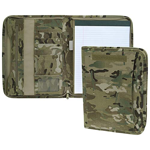 Thomas and Bond Military Tactical Look Zippered Padfolio Portfolio Folder with Velcro'd American