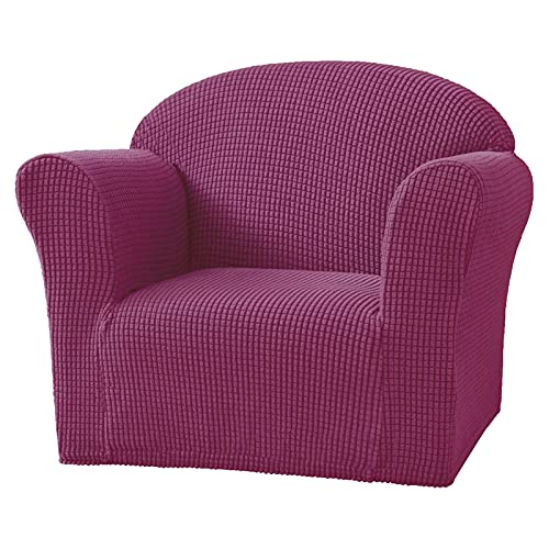 BEDSETS Housse de Canapé Elastique 1 Place avec Accoudoirs Housse de Fauteuil Extensible Canapé Protecteur Décorative (Purple,1 Piece) Cover