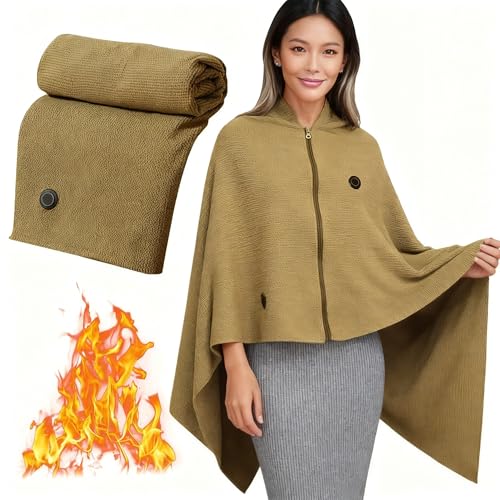 Heizdecke mit Akku Kabellos, 150x80cm Elektrische Heizdecke USB...