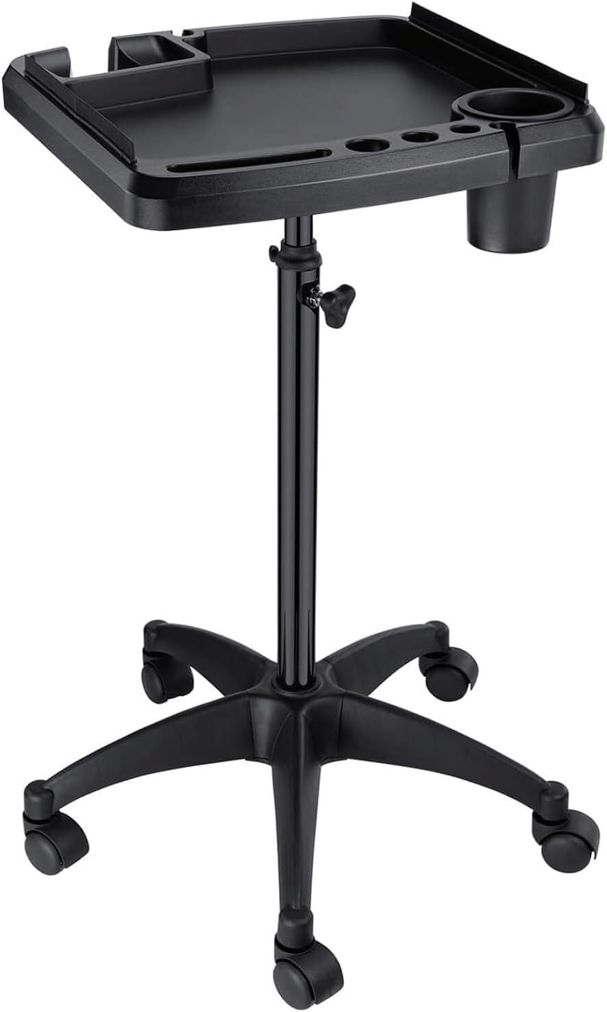 SSDDLZEQ Mobile Salon Station, Salon Rolling Cart Aluminum Salon Cart Tray On Wheels Salon Trolley Adjustable Height Trolley Cart Barber Salon Trolley Cart