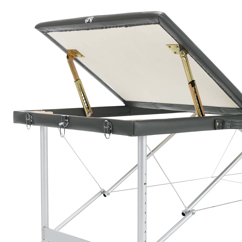 Generisch Massagetisch mit 3 Zonen Aluminiumrahmen Anthrazit 186×68 cm,Gesundheit & Schönheit,Körperpflege,Massage & Entspannung,Massagetische,16.5KG,110175