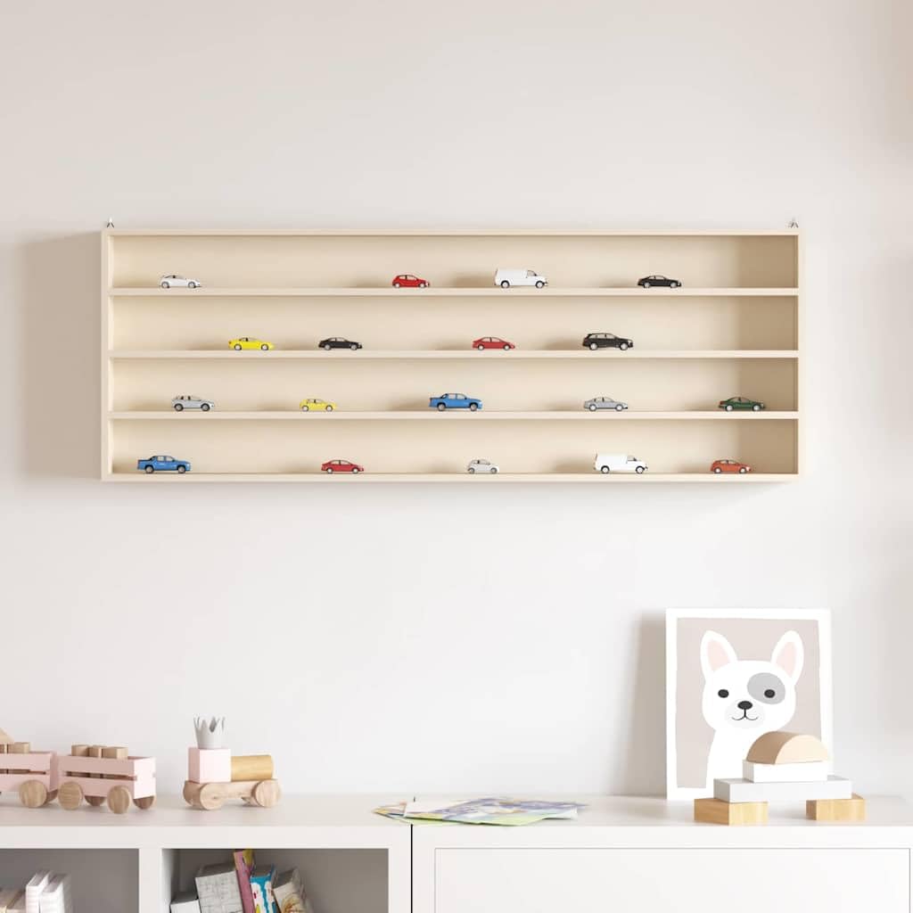 Vitrina coleccionable de madera marrón, estantería de madera contrachapada montada en la pared, 100 x 8,5 x 36 cm, estante flotante para ahorrar espacio, estantería de pared moderna para sala