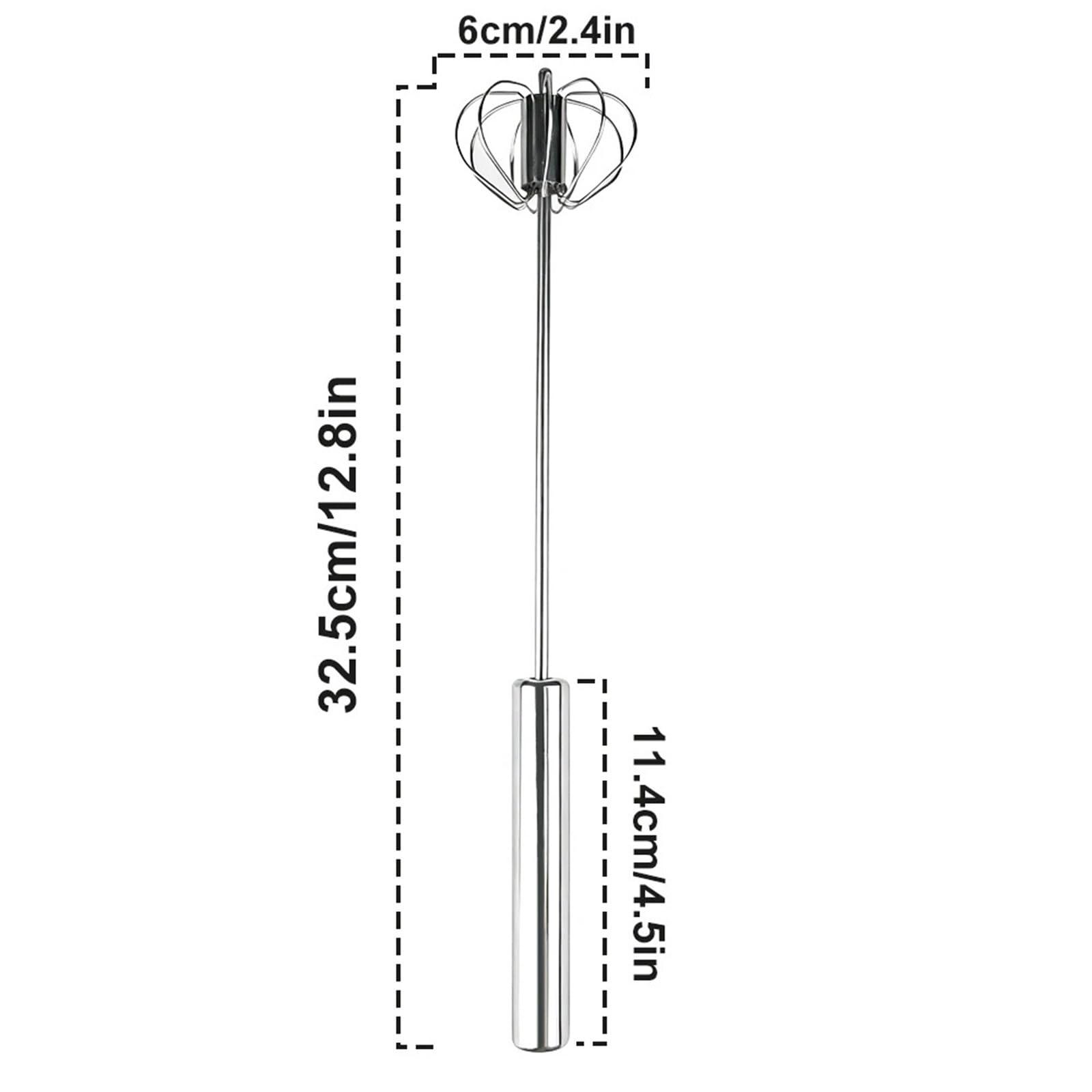 Batidor giratorio de acero inoxidable 4 Uds. Mezclador Manual multifuncional operación for hornear o cocinar Para Cocina