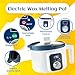KQU Electric Wax Melting Pot for Candle Making, Wax Melter with Digital Temperature Display, Non-Stick Candle Making Pouring Pot with Spout and Automatic Constant Temp Control