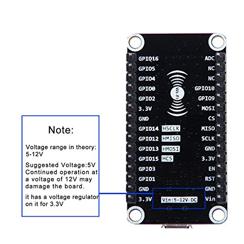 ESP8266 NodeMcu ESP8266 Module (4pcs),ESP-12E NodeMcu LUA CP2102 Internet WiFi Development Board Works with Arduino IDE/Micropython - Thumbnail 5