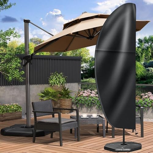 غطاء حماية من باراسول بطول 2 متر - 4 متر، غطاء مظلة 420D واقي خارجي بقطر 200 سم وقطر 300 سم وقطر 400 سم، غطاء مظلة (280 × 30/80/45 سم)