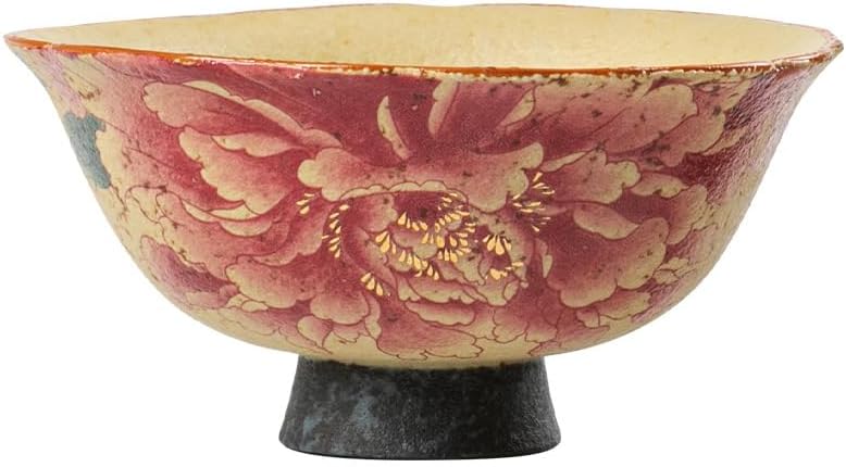 GSOUL Kungfu Tea cup Flint Red Ceramic Master Cup Amazed At The Silence Of Retro Peony Small Single Brewing Tea Household Sets Tasting Cups Small Tea Cups