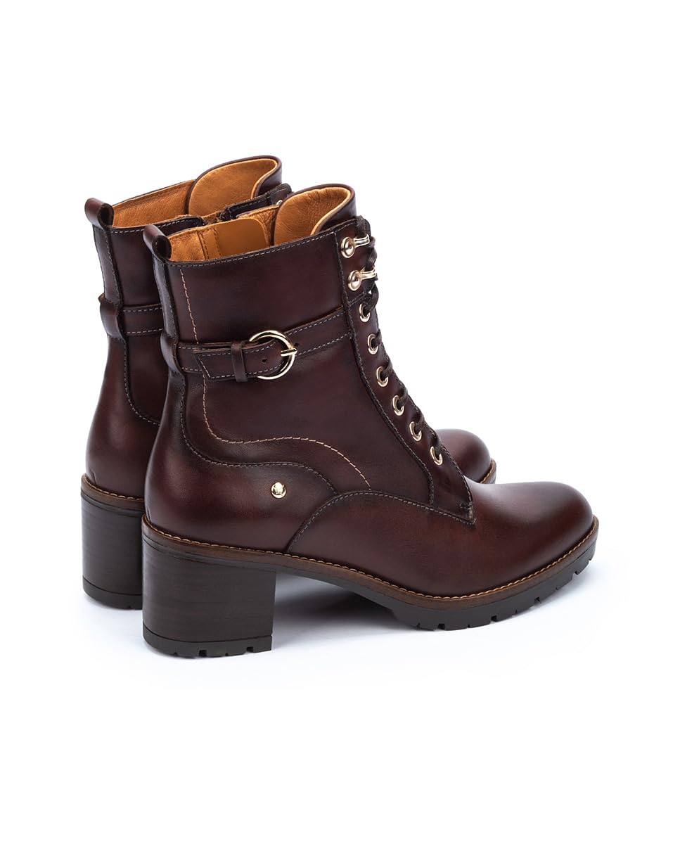 Pikolinos Stivaletti Neri in Pelle Llanes -Altezza Tacco 6cm-