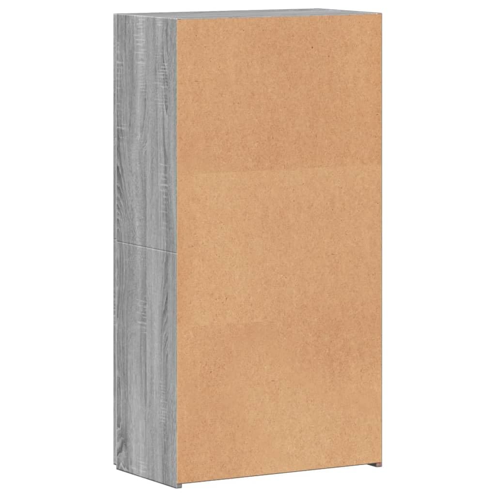 Szafka na akta Sonoma z materiału drewnopochodnego 60 x 32 x 115 cm z drzwiami, szafka biurowa do przechowywania akt, segregatorów, dokumentów, dokumentów i materiałów biurowych w gabinecie