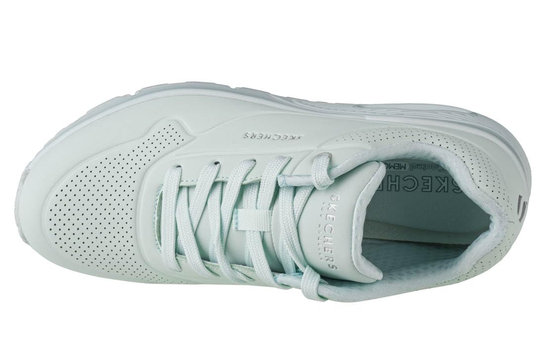 Skechers UNO FROSTY KICKS, Zapatillas para Mujer, Mint Durabuck/Textile Trim, 40 EU