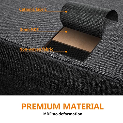 Reahome 10 Drawer Dresser For Bedroom Fabric Storage Tower Wide Black Dresser With Wood Top Sturdy Steel Frame Storage Organizer Unit For Living Room Hallway Entryway Closets Nursery (Black Grey) #TOP4