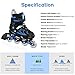 Gonex Adjustable Inline Skates for Kids and Adults - Roller Skates with Light Up Wheels, Outdoor Roller Blades Fun Illuminating for Boys and Girls Beginner (Large - Youth, Blue)