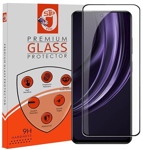 Image of STP FEEL Premium HD+ Tempered Glass Screen Protector Compatible For Realme 13 5G (6.67 Inch, Pack of 1) | Edge to Edge Coverage With Easy to installation kit for Smartphone