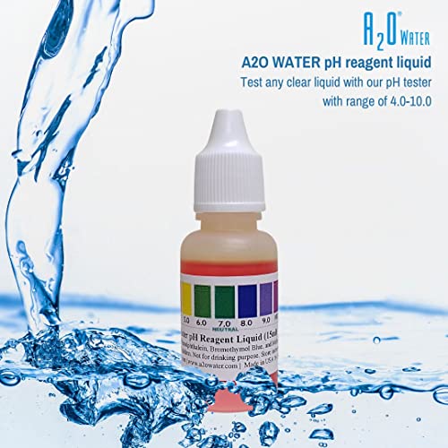 A2O Water - Made In Usa, Water Ph Test Liquid (Wht/100-125 Tests) 0.50 Fl Oz #TOP5
