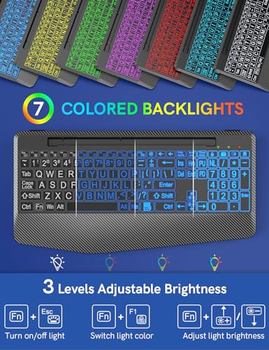 Trueque Wireless Keyboard With 7 Colored Backlits thumb #1