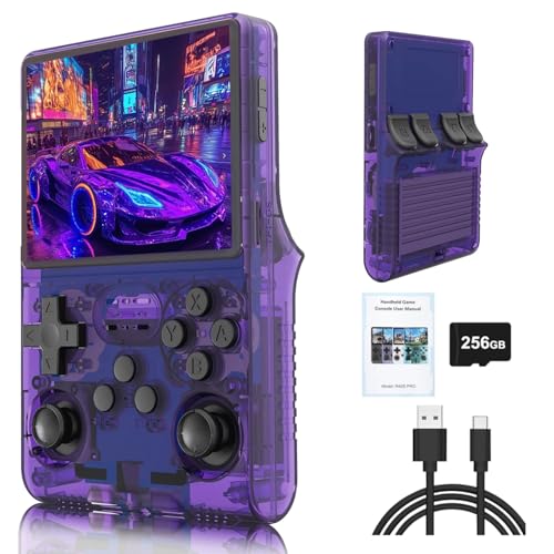 NULA R40S Pro Retro Handheld Spielkonsole, mit 256 GB TF-Karte 30.000+ Spiele Unterstützt 20+ Emulator 3,5-Zoll-IPS-HD-Bildschirm Linux-System Tragbarer Pocket Arcade-Videoplayer
