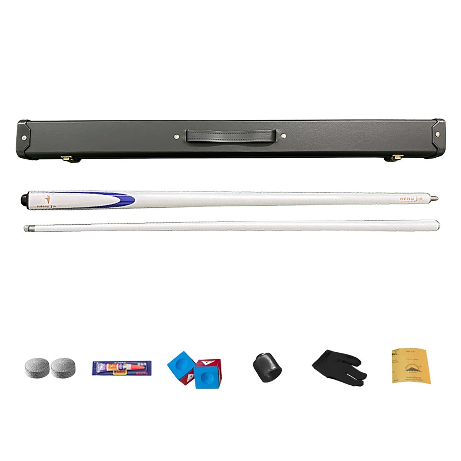 HTDRE Premium snooker cues,carbon fibre pool cue,1/2 Jointed Carbon Fibre Billiard Cue Pool Cue Stick for for All Billiards Enthusiasts,58 Inch Pool Cue with Hard Case & 2 Pool Cue Chalk