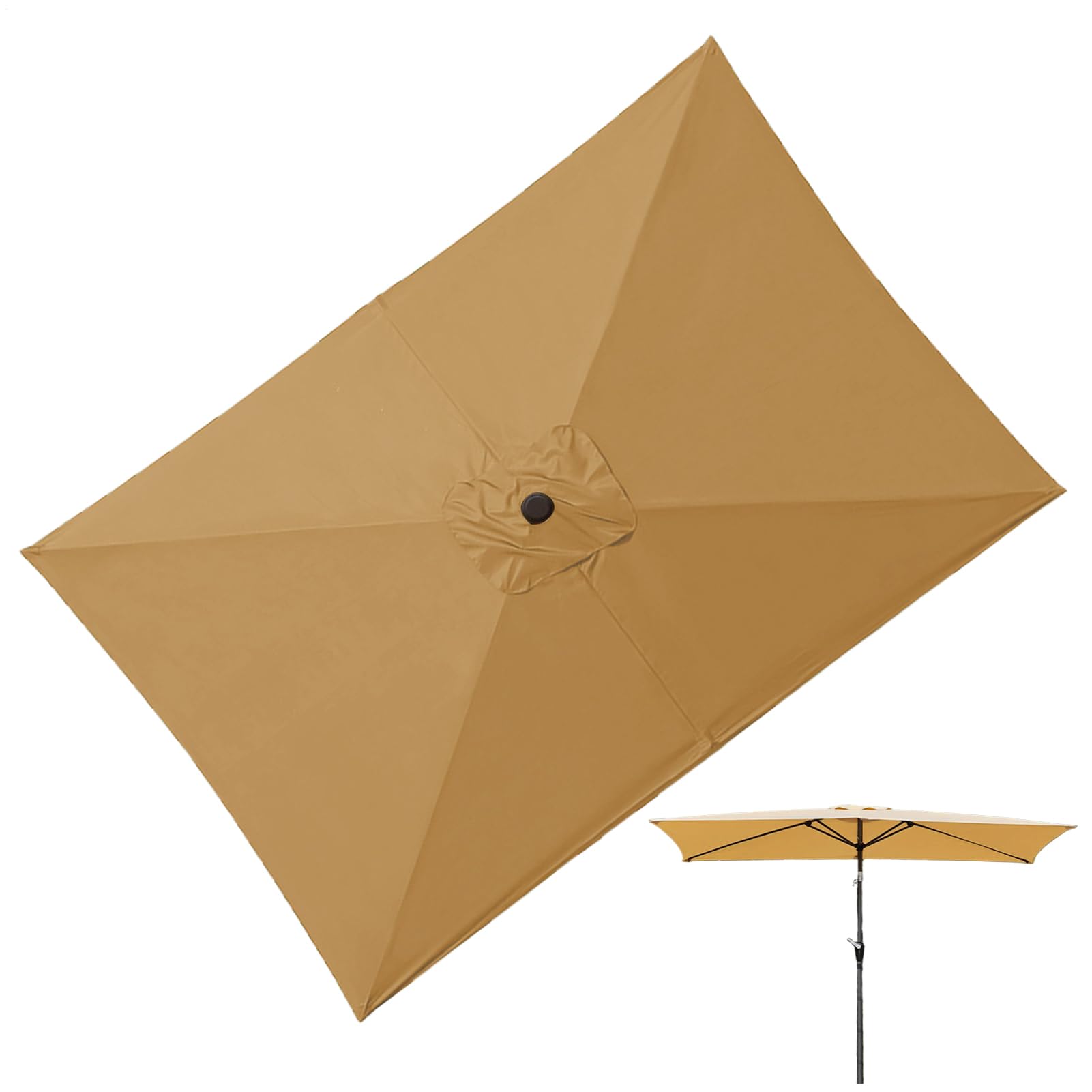 Ricambio Telo Ombrellone | Copertura Quadrata Di Ricambio Per Ombrellone,Protezione UV Telo Resistente Per Giardino Piscina E Mercato