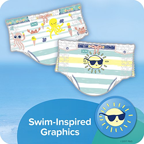 Image of Pampers Splashers Swim Diapers Disposable Swim Pants, Medium (20-33 lb), 18 Count (Pack of 2) Twin Pack