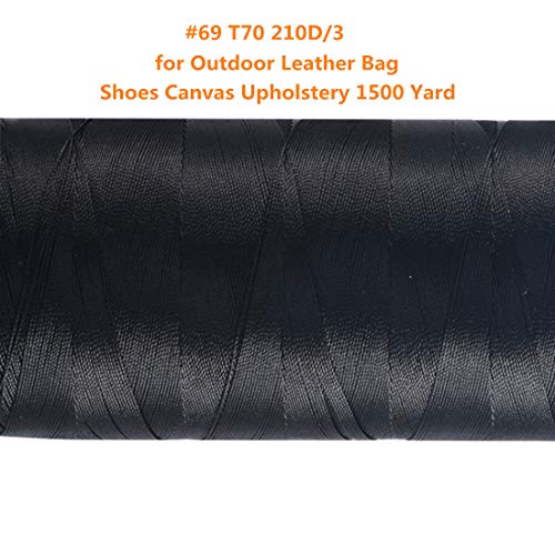 Hilo de coser de nylon YOKER 1500 yardas tamaño 69 miniatura 3