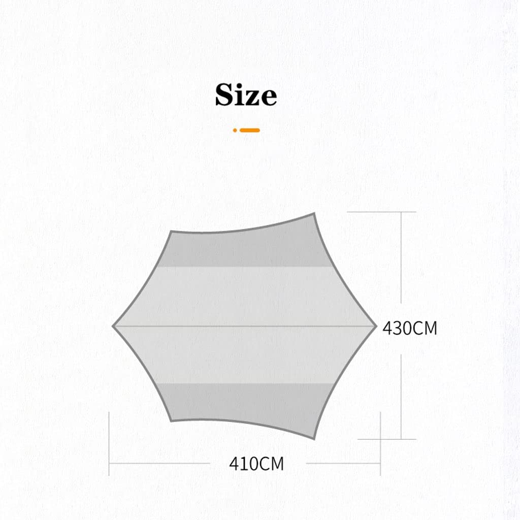 Toldos Hexagon Rain Fly Camping Tarp Set portátil y liviano Tarp Tarp Multi-Persona Toldo