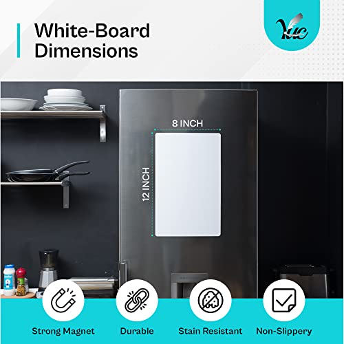 12X8 Inch - Small White Board - Magnetic Whiteboard - Magnetic Dry Erase Board - Fridge Whiteboard - Refrigerator Whiteboard - White Board For Fridge - Dry Erase Board Magnetic - Magnetic White Board #TOP5
