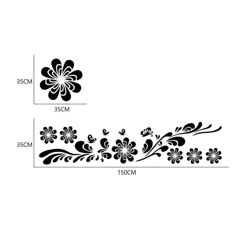 Decalcomanie per Auto 2 Adesivi per Auto con Grafica Grafica, Vinile Decorativo Fai da Te su Entrambi I Lati della Porta(Black)