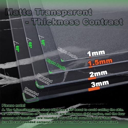 Nappe transparente givrée 30x30 cm en plastique de 1,5 mm pour table