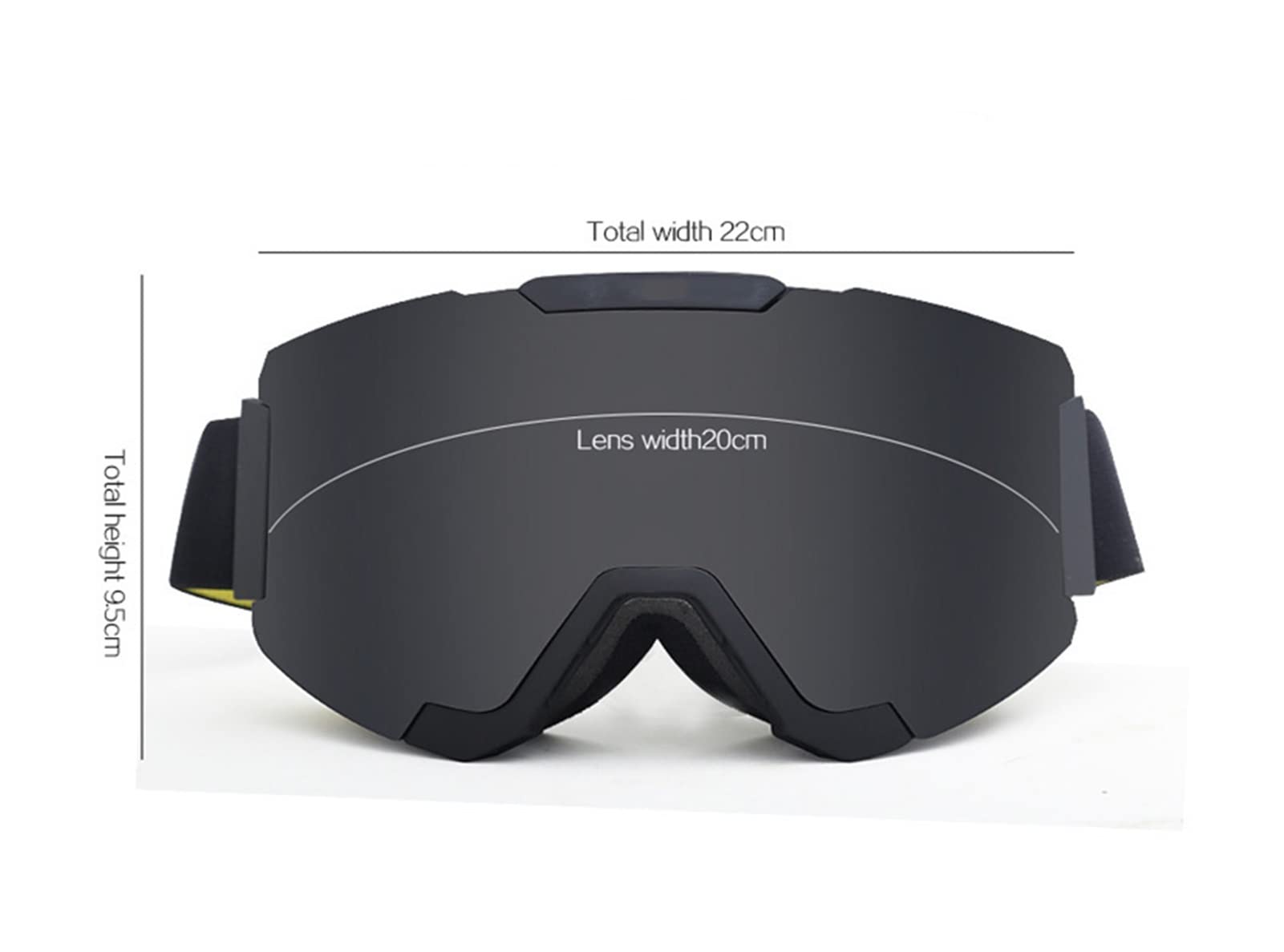QINQIN Lunettes de Ski Convient aux Lunettes de Ski de Haute définition magnétique HEURPHIQUE Goggles de motoneige à la motoneige en Plein air Sports Patinage Ski Verres de Ski (Color : Blue)