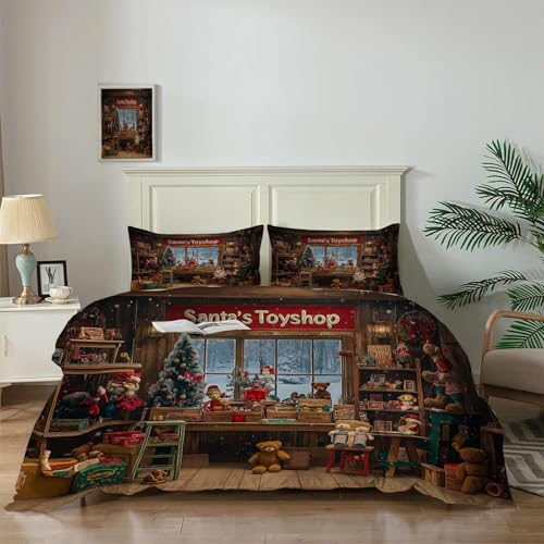 Funda nórdica reversible doble de Toy Store para Navidad 4