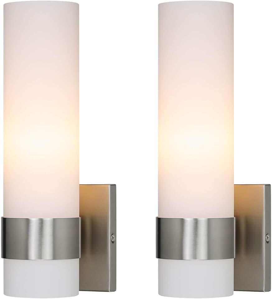 brushed nickel bathroom sconces
