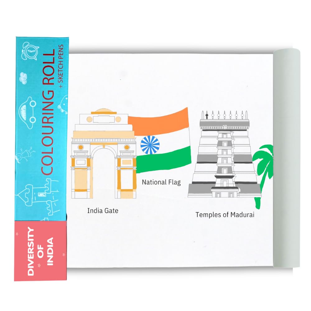 - Colouring Roll Sheet for Kids | 11ft Reusable Drawing Paper Roll | Big Drawing Roll for Kids Art & Craft | Birthday Return Gift for Boys & Girls