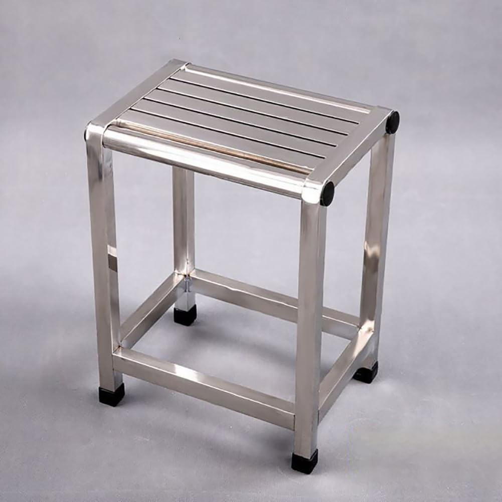 Edelstahl -Duschhockersitz, Edelstahl -Duschstuhl Mit Abgerundeten Ecken, Kapazität Von 330 Lbs, Metallbadezimmersitz Für Senioren, Leichte Nicht Schlechte Badebank,2xl