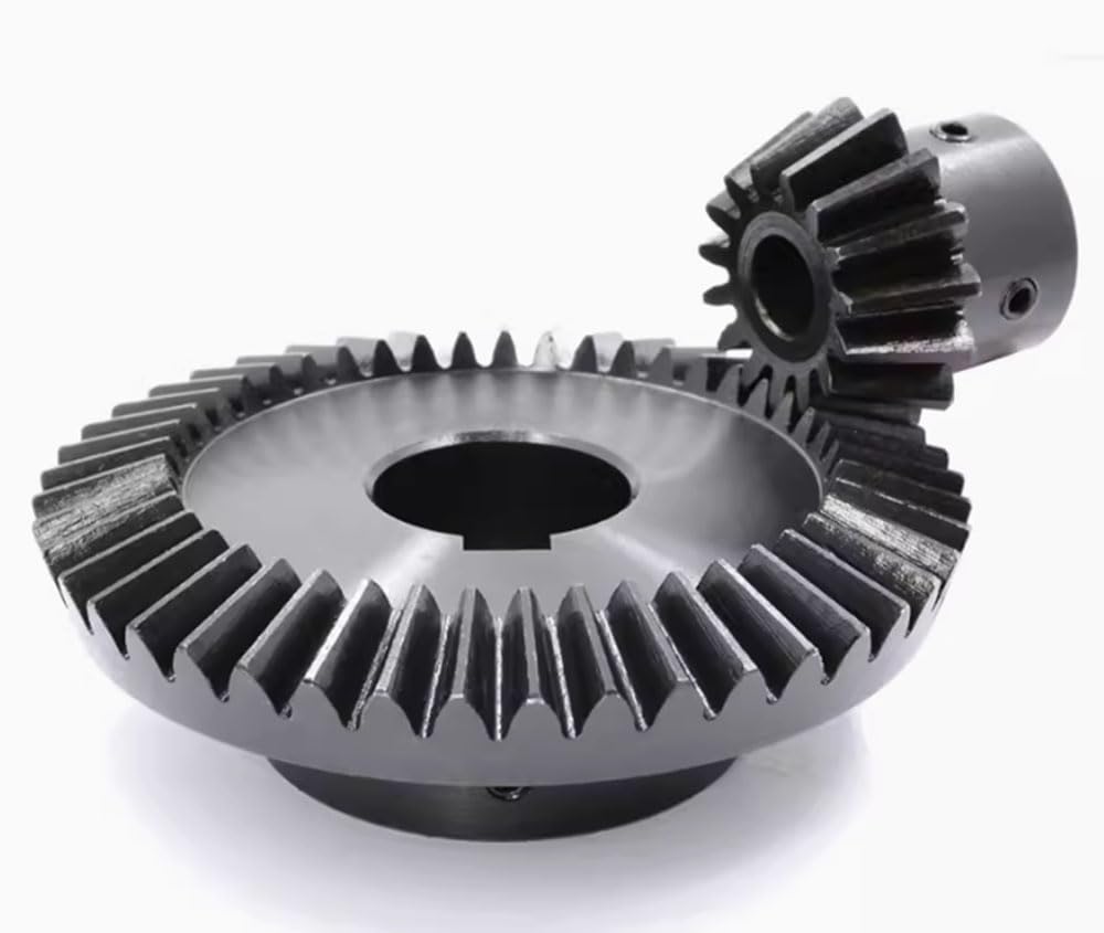 Generic Transmission Ratio 1:3, Bevel Gear, 90 Degree Steering, Modular 2, Number of Teeth 15:45, (Pinion Inner Hole 10mm, Big Gear Inner Hole 14mm -