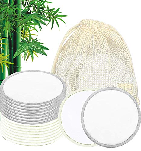 Reutilizable  Bambú  Maquillaje  Removedor  Almohadillas