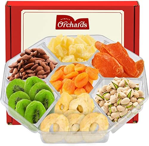 Nuts Gift Basket - Mixed Nut and Dried Fruit – Delicious Eddible Arrangements Nut Basket – Nut Gift Baskets Box Full of Freshness – Convenient Dried Fruit and Nut Party Pack